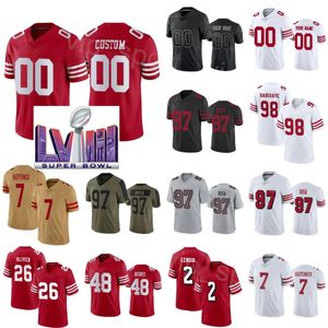 2024ニューフットボールスーパーボウル98 Javon Hargrave Jerseys 7 Colin Kaepernick 97 Nick Bosa 2 Deomdore Lenoir 26 Isaiah Oliver 31 Tashaun Gipson Sr 48 Oren Burks Woman