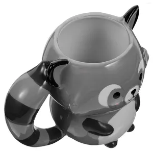Muggs mugg kopp kaffe keramik djur te tvättbjörn vatten pepparkakor koppar mjölk 3d latteformad dricka cappuccino porslin