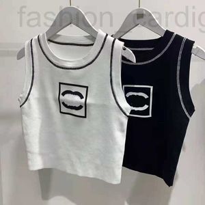 Damen-Tanktops, mit Anagrammen bestickt, Damen-Tanktops aus Baumwollmischung, zwei C-Buchstaben, Röcke, Yoga-Anzug, CHANNEL-Kleid, BH, Weste, Damen, solides Vintage-T-Shirt, Femme 16