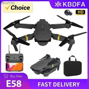 Drones KBDFA NOVO E58 Mini Drone WiFi FPV Altitude Hold Dobrável Quadcopter com Bateria 1080P 4K HD Câmera RC Helicóptero Brinquedos Dron Presente YQ240128