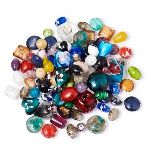 Bracciale Pandahall Perle di vetro di murano fatte a mano di colore misto per la creazione di gioielli Accessori per braccialetti con ciondoli artigianali fai da te Commercio all'ingrosso