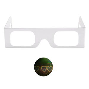 100 шт. в упаковке CE Бумага Дифракционные решетки в форме сердца Glasses3D Rave Prisms EDM Радужный фейерверк на год Рождественские праздники 240124