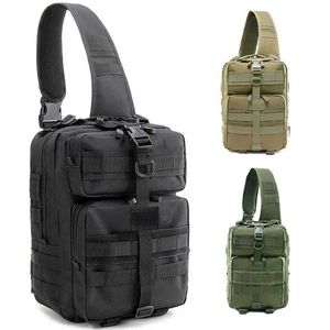 Sacos de caminhada ao ar livre tático estilingue saco/mochila/mochila/mochila/assalto combate camuflagem tático molle pacote peito yq240127