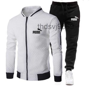 Men's Casual Clothing Winter Brand Jogging Tracksuit Zipper Hoodie + Pants 2 Pc Sportswear Sports Suit YZ50