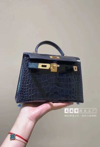 Legal Copy Интернет-магазин сумок Deisgner 8A Bags Handmade Square Crocodile Pikelli второго поколения Мини женские портативные одинарные сумки должны иметь настоящий логотип