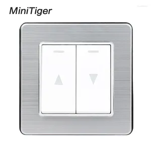 SMART HOME CONTROL Minitiger Curtain Switch Wall for Electric Lifting Equipment Rostfritt stålpanel