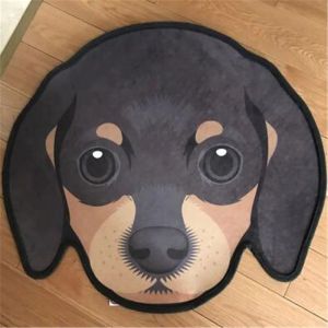 Mats Fashion hot sales New style 3D Thick Cartoon dog head shape AntiSlip Carpets Pet Dog Print Mats Bathroom Floor Kitchen Rugs