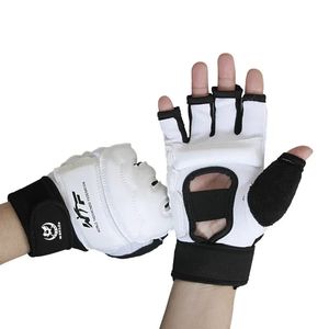 Фитнес-взрослые/мужские боксерские перчатки с половиной пальцев, кожаные перчатки для бокса ММА, перчатки для кикбоксинга, Муай Тай, каратэ, бинты для рук, тренажерный зал 240125