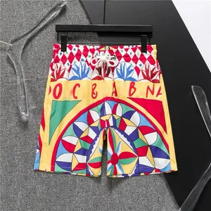 Pantaloncini da bagno in nylon da uomo estivo Stilista di moda Tasche laterali da uomo Swimear Ragazzo Chiusura con cerniera Tasca posteriore Pantaloni corti con cordino tono su tono 003