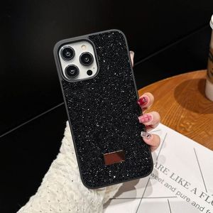 iPhone 15 Pro Max Designer Bling Telefono Custodia per Apple 14 Plus 13 12 11 Huawei Mate 60 Luxury Rhinestone Diamond Glitter Mobile Cover Mobile Coque Fundas Black