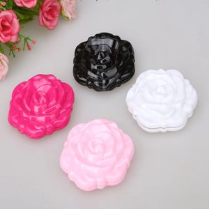 Mirrors 30pcs Pocket Mirror Plastic Portable Rose Flower Shape Compact Mirror Magic 3d Double Sided Fold Retro Makeup Mirrors