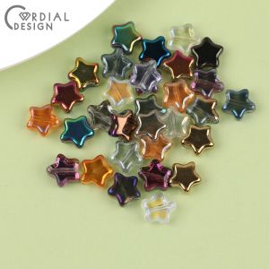 Lucite Cordial Design 8*9mm 500pcs Yıldız şekli/DIY Cam Boncuk/Boncuklar Yapımı/El Yapımı/Aurora Etkisi/Takı Bulguları Bileşenleri