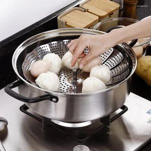 Double Boilers Stainless Steel Lotus Steamer Tray Folding Variety Rack Multi-Function Food Eggs Fish Vegetable Fruit Steaming