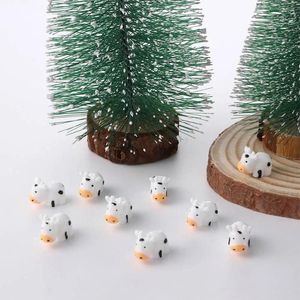 Dekoracyjne figurki 10pcs Kawaii Mini Cow Animals Home Micro Fairy Garden Dekoracja Dekoracja DIY Akcesoria