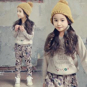 Conjuntos de roupas meninas outono inverno crianças manga longa camisolas calças terno menina outewear crianças conjunto 5 7 8 9 10 12 anos