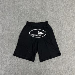 Shorts masculinos básicos terry shorts estampados em carrinho de mão 6 cores tendência hip-hop skateboarding moletom casual para homens e mulheres