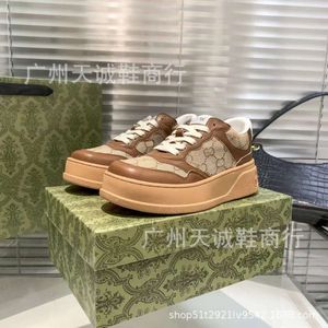 Shoes Flower Biscuit Little White Women's Genuine Leather Thick Sole Board Sports Men's Couple