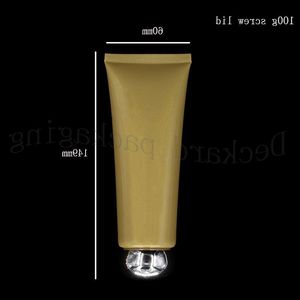 20pcs 100g wholesale empty 35oz golden soft tube for wash butter hand cream, facial cleaner 100 ml scrub cream cosmetic tube Obhtw
