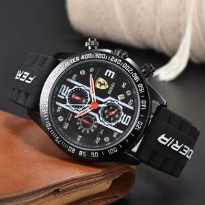 Sex Needle Full Function Chronograph Rubber Strap Mens Farah Brand Casual Running Second WatchJJ79