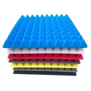 4 8pcs 50x50x5cm Studio Acoustic Foams Panele Panele izolacji dźwięku Obróbka KTV Drun Pokój Ściana Soundproof Foam Padanie tapety 297k 297k