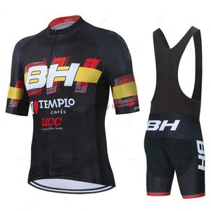 Tute da uomo New Cycling Jersey Set Short Seve per uomo Anti-UV Bike Jersey Sets BH Pro Team Summer Bicyc Abbigliamento Maillot Ciclismo HombreH24130