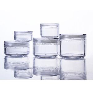 20st Plastic Cream Jar Cosmetic Pots Container Refillerbar Clear Daily Use Eyeshadow Storage Box For Glitters 3G 5G 10G 15G 20G KGKMH