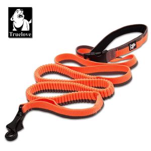 Truelove Dog Running Bungee Leash Handhållen midja Justerbar Nylon Elastic infällbara hundledningar för att köra Jogging Walking 240124