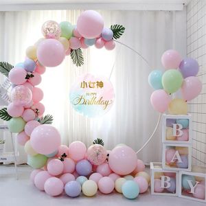 98 cm weißer Plastikballon Bogenring DIY Hintergrundhalter Kreis Ballon Basis Babypteufer Geburtstag Hochzeitsfeier Dekor Deco267s