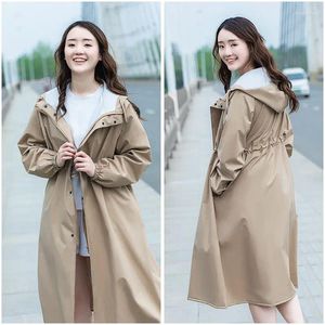 Raincoats High Quality Multi-function Women Stylish Long Raincoat Waterproof Rain Jacket With Hood Womens Coats And Capes Coat