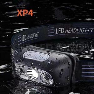 Headlamps Portable Mini LED Headlamp USB Rechargeable Body Motion Sensor Headlight Outdoor Camping Fishing Light Powerful Torch Head Lamp