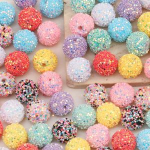 Cloisonne Cordial Design 100pcs 16*16mm DIY Beads/Glitter Powder Effect/Hand Made/Round Mount