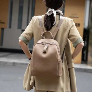 Backpack RanHuang New Arrive 2024 Womens Fashion Genuine Leather Backpacks Teenage Girls Luxury Shoulder Bags Casual Travel Bags B285