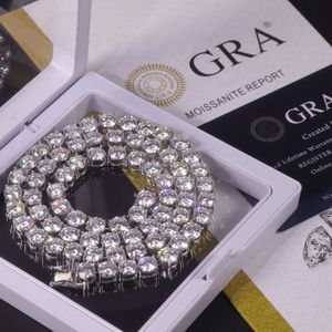 OEM ODM Custom Jewelry Factory Iced Out 2mm 3mm 5mm 6mm VVS Diamond 20 Int Necklace 14k 18k