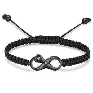 Armbänder Feuerbestattungsschmuck Unendlichkeits-Urnenarmband für Asche Edelstahlseil Aschearmband Armreifen Andenken Gedenkarmband