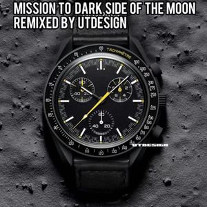 Orologio da uomo Moon con funzione completa, cronografo al quarzo, orologi Mission To Mercury, orologio di lusso in nylon da 42 mm, edizione limitata, Master da polso253U
