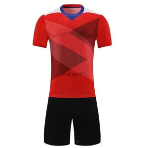 Hayranlar Tees diğer spor malzemeleri erkekler boş kısa kollu beyaz futbol formaları set çocuklar kırmızı yetişkin spor gömlek futbol üniforma özelleştirilmiş isim diy numarası