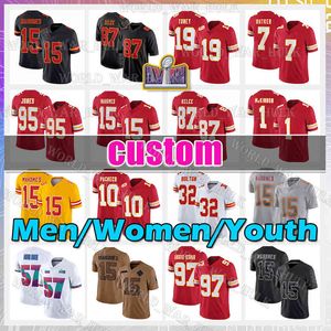 15 Patrick Mahomes Fußballtrikot 87 Travis Kelce Isiah Pacheco 4 Rashee Rice Harrison Butker Trent McDuffie Nick Bolton Chris Jones Jerick McKinnon Derrick Thomas