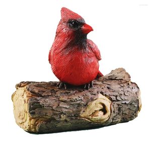 Gartendekorationen Scicalife Kardinalfigur, rote Weihnachtskardinäle, die auf einem Ast sitzen, Vogelstatuen aus Kunstharz