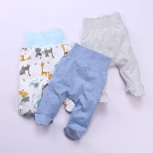 Calças bebê footed calças nascido menino menina leggings cintura alta infantil sleeper criança pijamas primavera outono