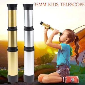 Telescopio monoculare zoomabile vintage portatile da 35 mm, leggero, cannocchiale da pirata, regali per bambini, campeggio all'aperto