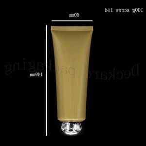 20pcs 100g wholesale empty 35oz golden soft tube for wash butter hand cream, facial cleaner 100 ml scrub cream cosmetic tube Dlvmx