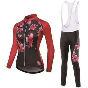 Kış Jersey Bisiklet Seti Giyim Profesyonel Takım Bisiklet Downhill Skinsuit Mtb Giysileri Roupas de Ciclismo Uzun Kollu193J