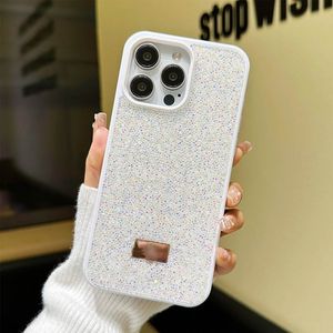 iPhone 15 Pro Max Designer Bling Phone Case för Apple 14 Plus 13 12 11 Huawei Mate 60 Luxury Rhinestone Diamond Glitter Mobile Back Cover Sparkling Coque Fundas White