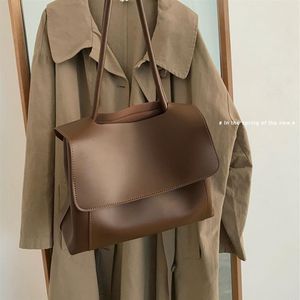 HBP Brown Female Bage ذات السعة الكبيرة ذات الأكياس البسيطة حقائب الأزياء الإدارية حقيبة Hobo مصمم الكتف الكوري الراقي 26669