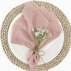 Serwetka stołowa 10pcs krawędź do szycia serwetki ślubne gaza bawełniana miękka tkanina do wystroju baby shower świąteczny kolacja impreza rodzinna impreza rodzinna