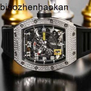 Richardmills Uhr Schweizer Automatikuhren RicharMillsRm030 Weißgold Original Diamant Herrenmode Freizeit Business Sportmaschinen Armbanduhr