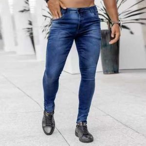 Men's Jeans Blue Skinny Men Trousers Fashion Mid Waist Slim Fit Strech Homme Causal Denim Pencil Pants Black Pantalones Hombre