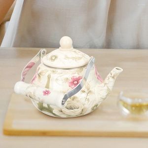 Zestawy naczyń obiadowych Covery dla świec Jar emalia ceramiczna rączka doniczkowa grubsza teakettle