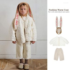 Down Coat Korean Girls Boys Jackets Pants For 2024 Winter Children's Outerwear Overalls Vest Clothings Outdoor Clothes