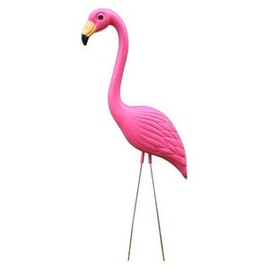 4-pack realistisk stor rosa flamingo trädgårdsdekoration gräsmatta konstprydnad hem hantverk t200117236m
